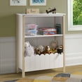 thumbnail image 2 of Powell Allyson 2-Shelf Kid's Bookcase with Lower Bin, White/Natural, 2 of 11