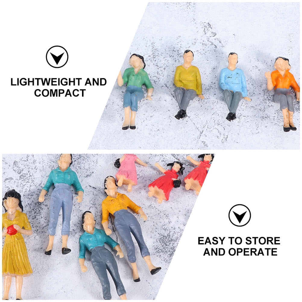 Lot De 30 Figurines Miniatures 1/25 – Personnages Colorés – Pour Maquettes Et Décoration – Couleurs Aléatoires