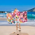 thumbnail image 2 of Yayeee Kids Hooded Towels Toddler Soft Absorbent Beach Bathing Wrap 50" x 23.5", Black Colorful Circles, 2 of 5