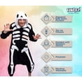 thumbnail image 4 of FUNZIEZ! - Halloween Skeleton Adult Unisex Novelty Union Suit Costume for Halloween - Small, 4 of 6