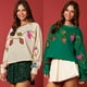 thumbnail image 4 of Sudadera con capucha y parches de purpurina, camiseta vintage, ropa de calle de manga larga ajustada estilo Harajuku, ropa de mujer, camiseta navideña, otoño e invierno 2024, 4 of 4
