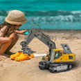 thumbnail image 6 of Remote Control Excavator Toys for Boys,14 Channel RC Digger Construction Toys Tractor,Simulated Smoke, Sound, Lighting, Metal Digging Head, for Boys 6 7 8 9 10 11 12, 6 of 9