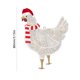 thumbnail image 2 of Colgantes de gallo de Navidad de madera Adornos de pollo Decoración de árboles de Navidad (estilo C) JShteea Libre de BPA, 2 of 8