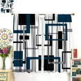 thumbnail image 6 of Christmas Navy Blue Kitchen Curtains, Winter House Star Candy Snowflake 3-Piece Kitchen Curtain Valance and Tiers Set 36 Inch Length, Rod Pocket Half Window Curtains for Cafe Living Room Bathroom, 6 of 6