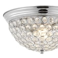 thumbnail image 6 of JONATHAN Y Malia 12" 1-Light Traditional Transitional Iron LED Flush Mount, Chrome/Clear (Set of 2), JYL9901A-SET2, 6 of 7