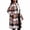 Pink, variant on Coats for Women Spring Fall Classic Grid Coat Lapel Collar Open Front Belted Long Jacket