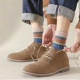 thumbnail image 4 of YooGuoGuo Calf Socks for Men 5 Pairs Vintage Color Printed Pattern Winter Cotton Thick Warm Casual Dress Argyle Striped, 4 of 7
