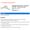 thumbnail image 2 of Headlight Dimmer Switch - Compatible with 1988 - 1995 Buick LeSabre 1989 1990 1991 1992 1993 1994, 2 of 2