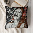 thumbnail image 3 of YINGXI  Cushion Pillows Cover Life Quote Live Laugh Love White Letters Square,Pillow Cover Decor for Couch Sofa Bedroom Car Living Room 22x22in, 3 of 5