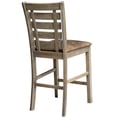 thumbnail image 6 of Set of 2 Grayish Brown Solid Wood Counter Chairs, Modern Farmhouse Ladderback Dining Chairs with Upholstered Cushion, 6 of 10