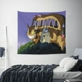 thumbnail image 5 of Totoro Wall Tapestry Cartoon Poster Wall Hanging Tapestry for College Dorm Living Room Bedroom Decoration 59x59 Inch, 5 of 8