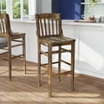 thumbnail image 3 of Flash Furniture School House Back Antique Copper Wood Restaurant Barstool, 3 of 9