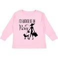 thumbnail image 3 of Inktastic I'd Rather Be in Paris- shopping and travel Girls Long Sleeve Toddler T-Shirt, 3 of 5