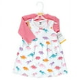 thumbnail image 2 of Hudson Baby Toddler Girl Cotton Dress and Cardigan Set, Cute-A-Saurus, 2 Toddler, 2 of 5
