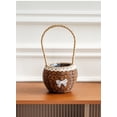 thumbnail image 4 of Panier Suspendu en Rotin, Design Tissé, Décoration Style Boho, pour Fleurs Intérieur Extérieur Maison, Multicolore, 4 of 6