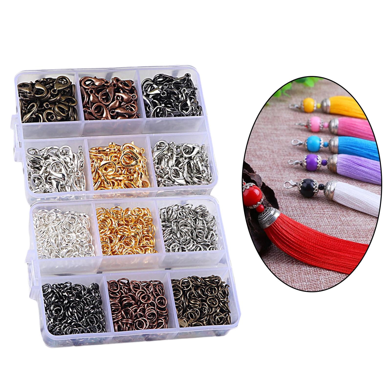GUOOL Jewelry Findings Kit - Lobster Claw Clasps And Colorful Open Jump Rings for Jewelry Making Supplies DIY Earrings Bracelets Necklace Keychain Findings