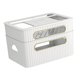 thumbnail image 2 of Caja de almacenamiento para enrutador, caja de almacenamiento para cables de alambre, estante de almacenamiento para cables de gran capacidad Blanco 2 niveles, 2 of 9