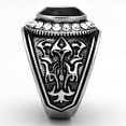 thumbnail image 4 of Luxe Jewelry Designs Men's Stainless Steel Ring with Oval Shaped Montana Synthetic Glass - Size 12, 4 of 4