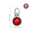 thumbnail image 4 of 24 Uds. Colgante de piedras natales de acero inoxidable, accesorios de joyería hechos a mano DIY (colores mezclados), 4 of 7