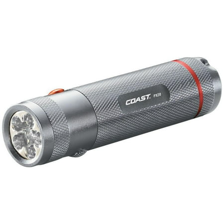Coast Dual Color PX20 LED Flashlight HD7736DCP, 125 Lumens, Batteries