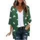 thumbnail image 3 of TaTaai Women Fashion St. Patrick's Day Print Chiffon 3/4 Sleeve Open Cardigan Sun Protection Casual Top Lightweight Sheer Blouse for Daily Home Office Vacation Wear Gift, 3 of 5