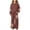Brown, variant on Hvogkswy Boys Girls Sweatsuit Floral Print Kids Sweat Suits Long Sleeve Hooded Sweatshirt & Wide Leg Sweatpant Fall Fashion Tracksuits