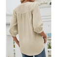 thumbnail image 1 of Camisetas con botones para mujer Nikou verano cuello en V blusas casuales, 1 of 5