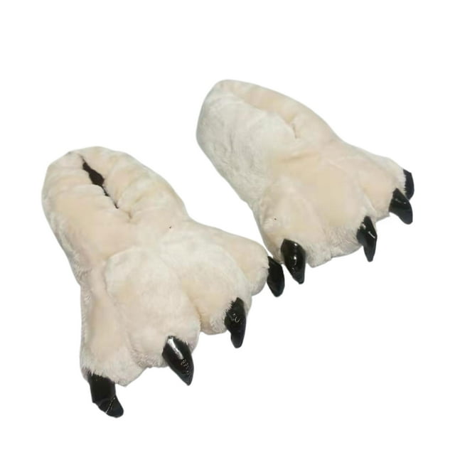 Sonducket Pantuflas de felpa suaves y delicadas para niños, pantuflas peludas para niños, zapatillas para el hogar, pantuflas para niños, Accesorios de calzado blanco