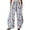 Light Blue, variant on Spring Fall Essentials Casual Clothing Lady's Four Pocketed Double Printed Casual Pants Summer Casual Pants for Women