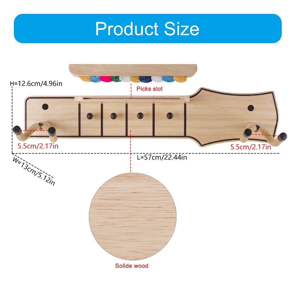 YongCo Heavy Type Wall Mount Guitar Hanger Durability Wall Mount Guitar Hanger for Electric Acoustic Ukulele