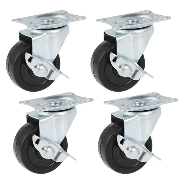 4 Pack Swivel Castor Wheels, Outdoor Castor Wheels Heavy Duty Rubber
