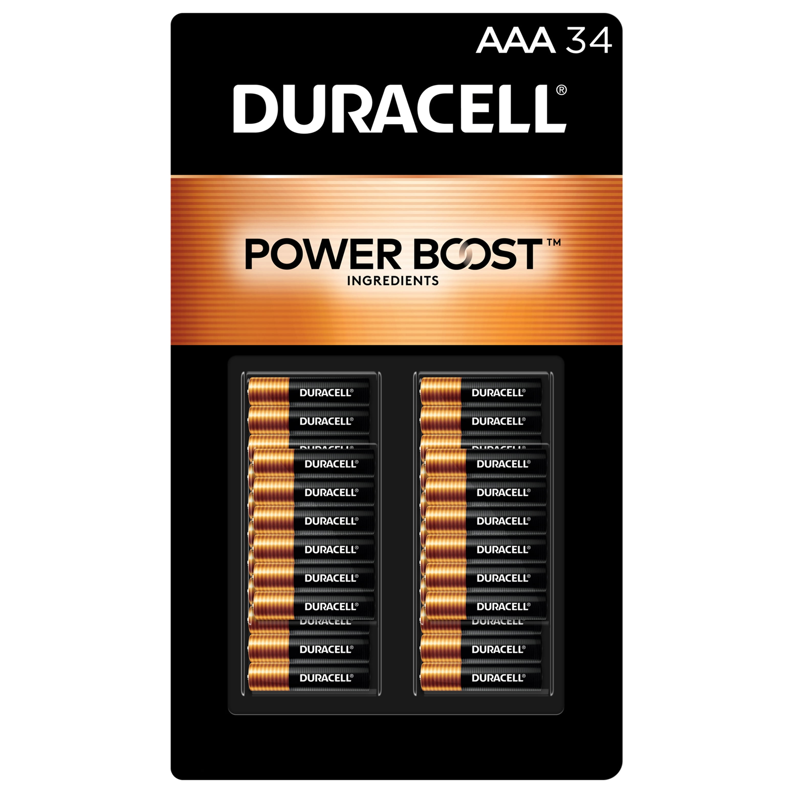 Duracell AAA Alkaline Batteries, 34 Ct