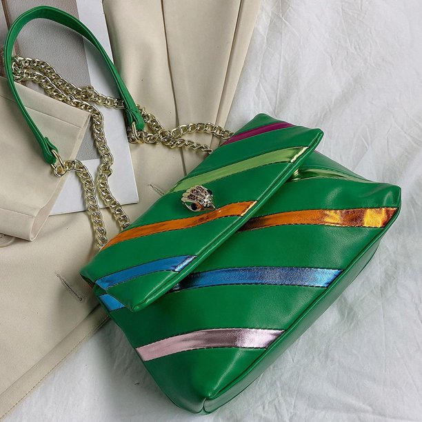 Bolso de mano para mujer, bandolera de moda coreana 2023, bandolera (verde colorido)