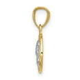 thumbnail image 2 of 14K Yellow Gold White Rhodium Polished D.C Finish Angle Cherub Pendant, 2 of 4