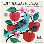 Feathered Friends 2025 Wall Calendar : Watercolor Bird Illustrations by Geninne Zlatkis (Calendar)