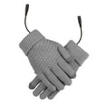 thumbnail image 3 of Gustave Electric USB Heated Gloves Winter Warm Knitted Touchscreen Gloves Mitten Hand Warmers Full Finger Laptop Gloves for Men Women Working Typing "Gray", 3 of 9