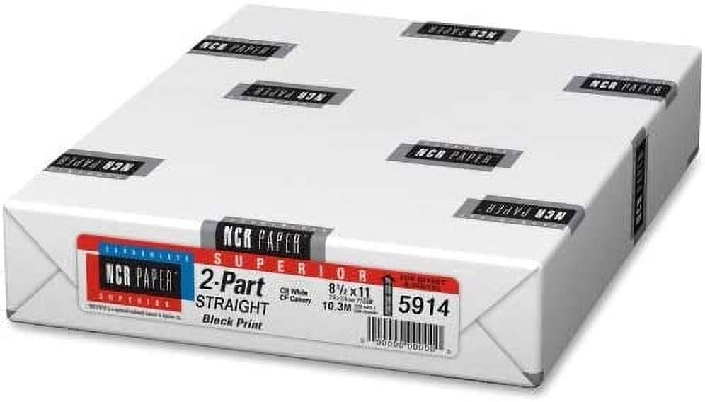Limited Papers(TM) Paper, Carbonless Sheets, Superior, Pre Collated, Multi Part, Bond Finish. (2 Part Straight, 8.5 x 11, White/Canary (5914), 5 Reams)