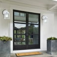 thumbnail image 6 of 2-Pack 1-Light Outdoor Wall Light with Matte White and Clear Glass Shade, 6 of 9