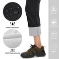 thumbnail image 2 of TACVASEN Women's Fleece Lined Hiking Ski Pants Waterproof Insulated Softshell Pants Outdoor Insulated Warm Pants Black L, 2 of 6