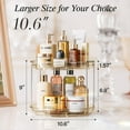 thumbnail image 7 of ROSSNY 2 Pack 2 Tier Lazy Susan Turntable Organizer 10.6'' Rotating Spice Rack Organization for Cabinet, Kitchen, Pantry, Countertop, Bathroom, Vanity, Medicine Cabinet Organizer, Amber, 7 of 7