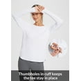 thumbnail image 3 of BALEAF Women's Long Sleeve Shirt UPF50+ Workout Tops Rash Guard T Shirts Sun Protection Quick Dry Workout Hiking Outdoor White M, 3 of 6