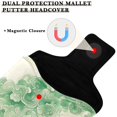 thumbnail image 3 of Haosy Green Auspicious Clouds Golf Mallet Putter Cover Strong Magnetic Leather Golf Club Headcover Closure, 3 of 7