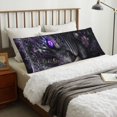 thumbnail image 4 of Yiaed Body Pillow Cover, Ultra Soft Microfiber Pillowcases, Breathable Long Pillow Case, Envelope Closure-Purple-Eyed Floral Leopard (20x54 inch)（Pillow core not included）, 4 of 5