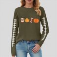 thumbnail image 2 of Godom Women's Halloween Funny T-Shirt Pumpkin Long Sleeve Cotton Top Tees, 2 of 4