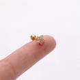 thumbnail image 6 of K-KED 1pc Tiny Helix Cartilage Tragus Bar Stud Crystal Earrings Top Upper Ear Piercing-silver 2, 6 of 9