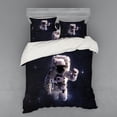 thumbnail image 2 of Ambesonne Galaxy Bedding Set 3 Pcs, Stardust Nebula Space, Twin XL, White Dark Blue, 2 of 3