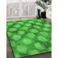 thumbnail image 3 of Ahgly Company Machine Washable Indoor Square Transitional Lime Green Area Rugs, 4' Square, 3 of 7
