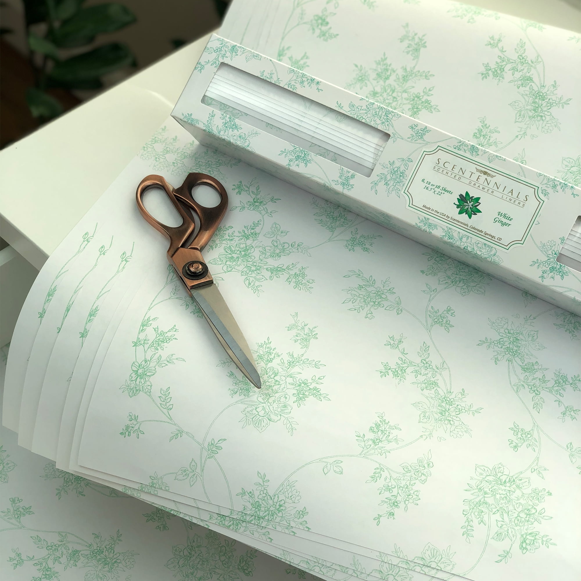 Scentennials White Ginger (6 Sheets) Scented Fragrant Shelf & Drawer