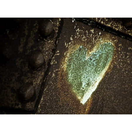 Canvas Print Spray Sketchy Rusty Tag Heart Design Painted Stretched Canvas 10 x (Best Spray Paint For Tagging)