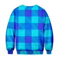thumbnail image 2 of Men's Plaid Knit Sweater Long Sleeve Crew Neck Casual Pullover Top, 2 of 5